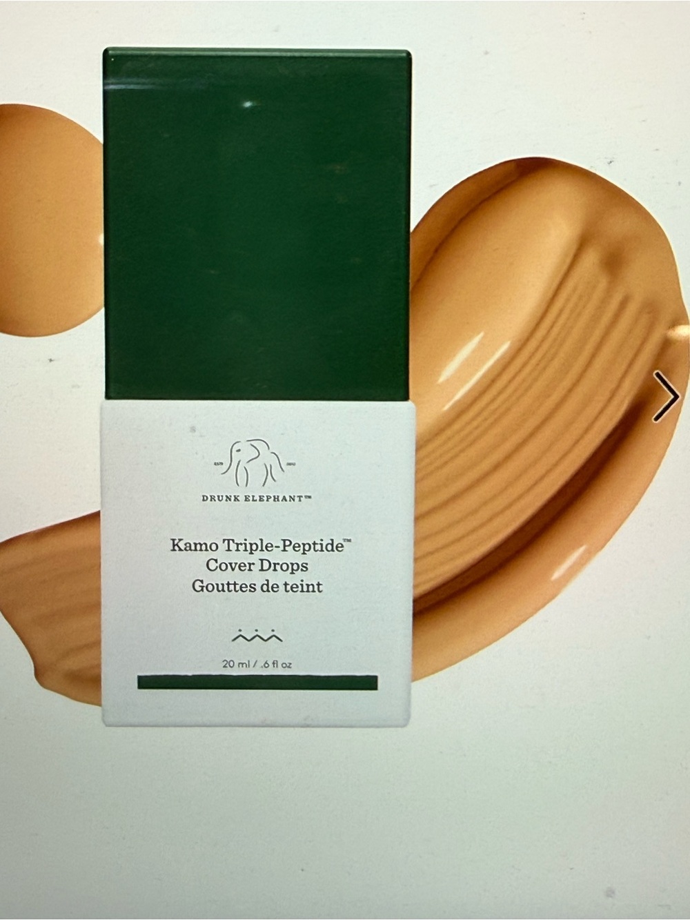 Drunk Elephant Kamo Triple-Peptide Cover Drops Multi Purpose Serum Foundation